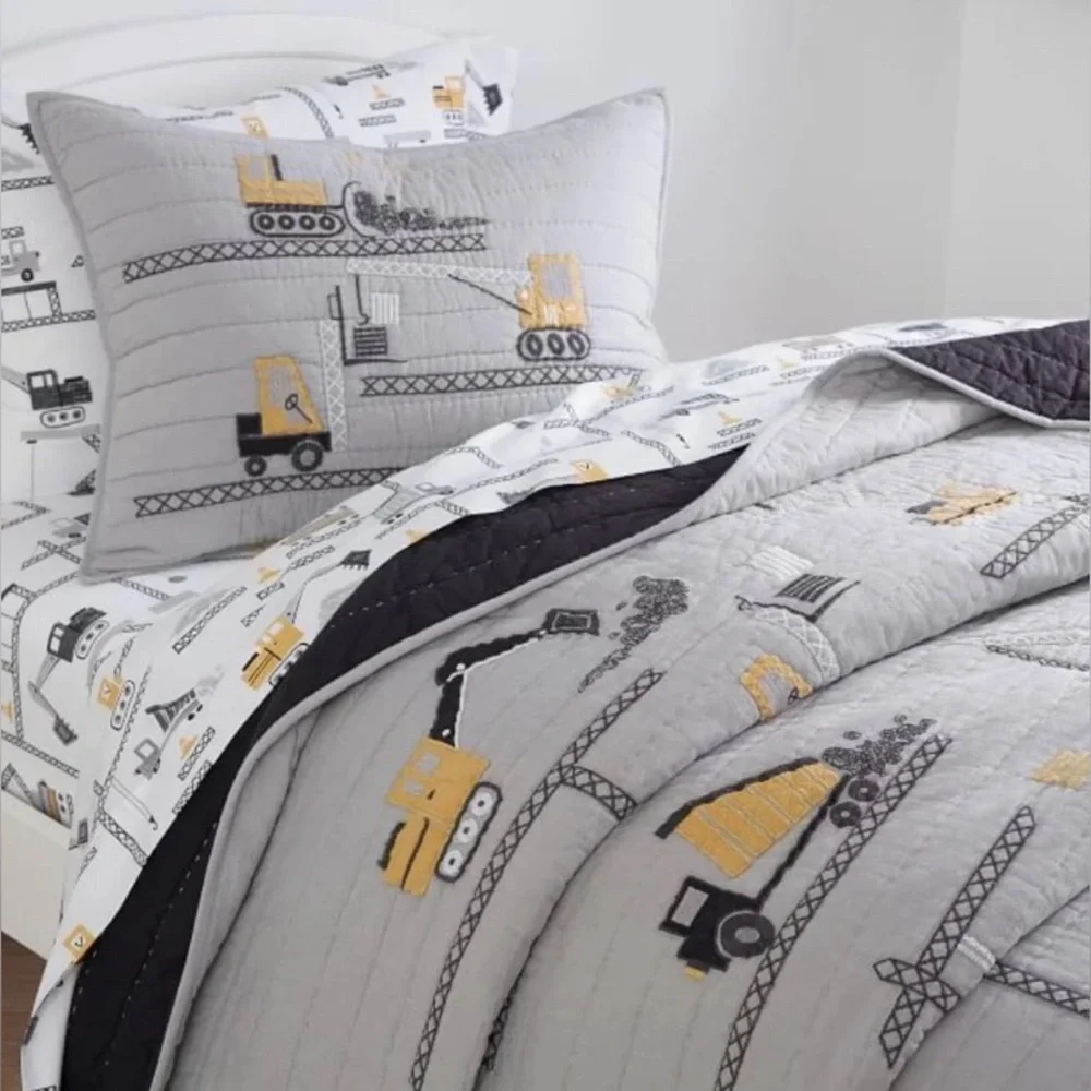 Pottery Barn Ethan Construction Builder flat Sheet